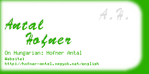 antal hofner business card